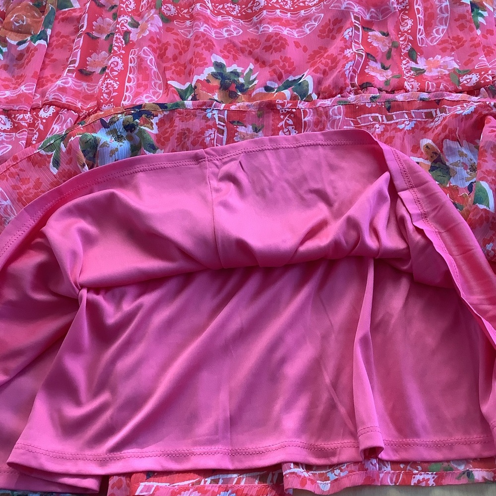NWT LC Lauren Conrad Pleated Bodice Squareneck Midi Dress M - Picture 9 of 12